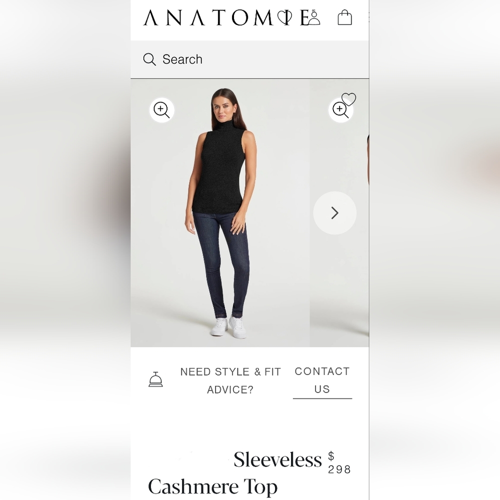 Anatomie cashmere sleeveless sweater size XL